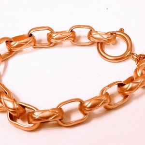Vintage Chanel Gold Cushion Link Chain Bracelet